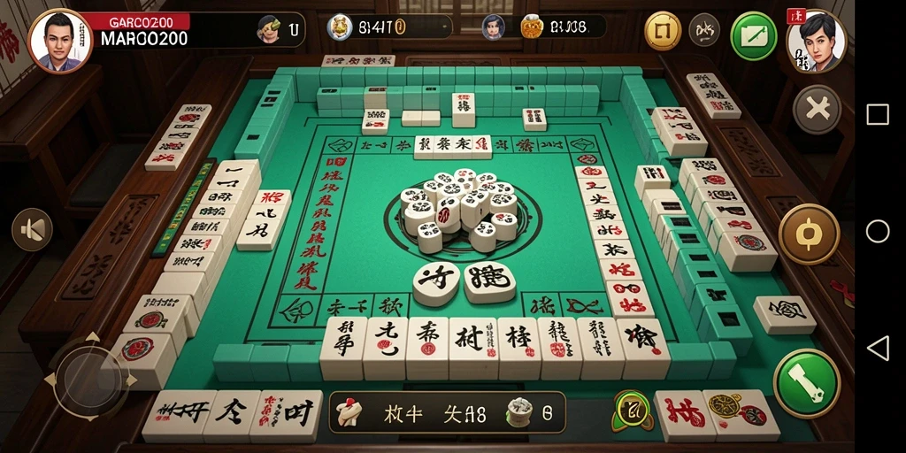 Screenshot GARCO200 menampilkan gameplay Mahjong yang menarik dan penuh tantangan.