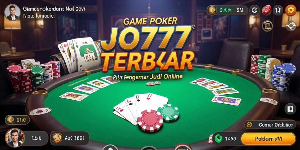 Screenshot gameplay poker yang menampilkan suasana kompetitif dan seru.