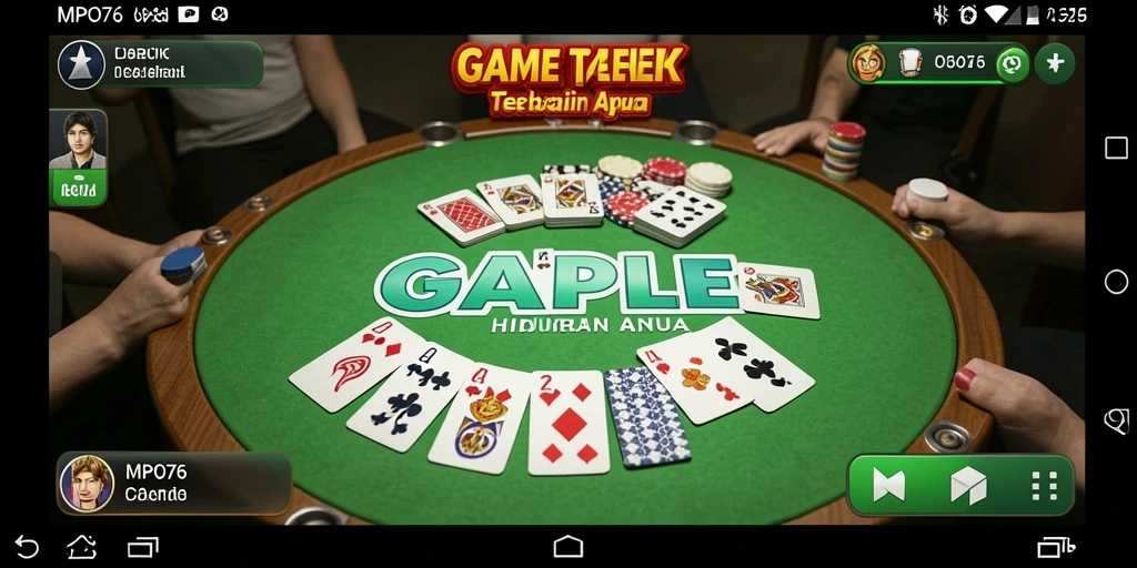 Tampilan seru dari gameplay Gaple MPO76 yang penuh tantangan.
