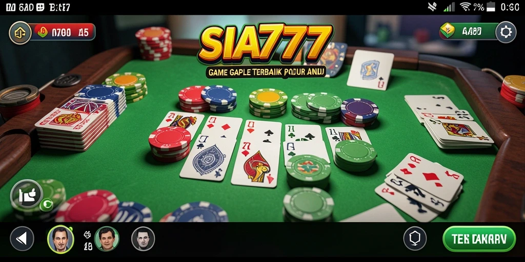 Tampilan gameplay SIA777 yang menarik saat bermain Gaple.