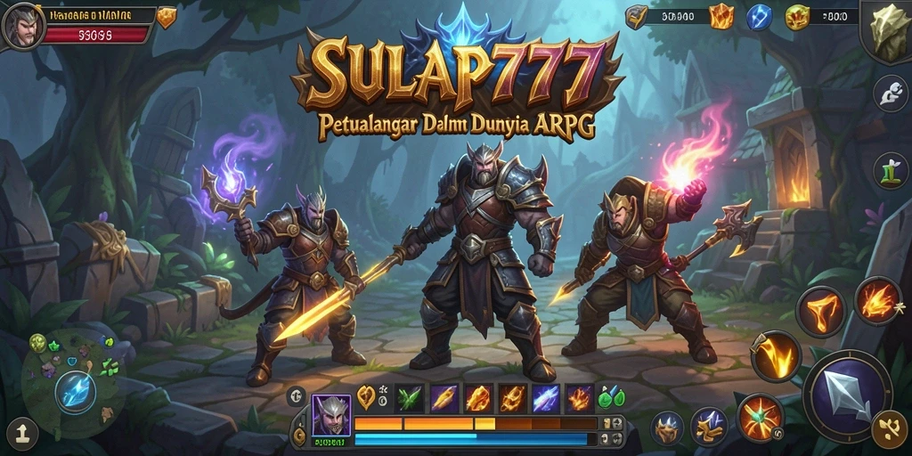 Tampilan gameplay ARPG SULAP777 dengan efek sihir yang menakjubkan.