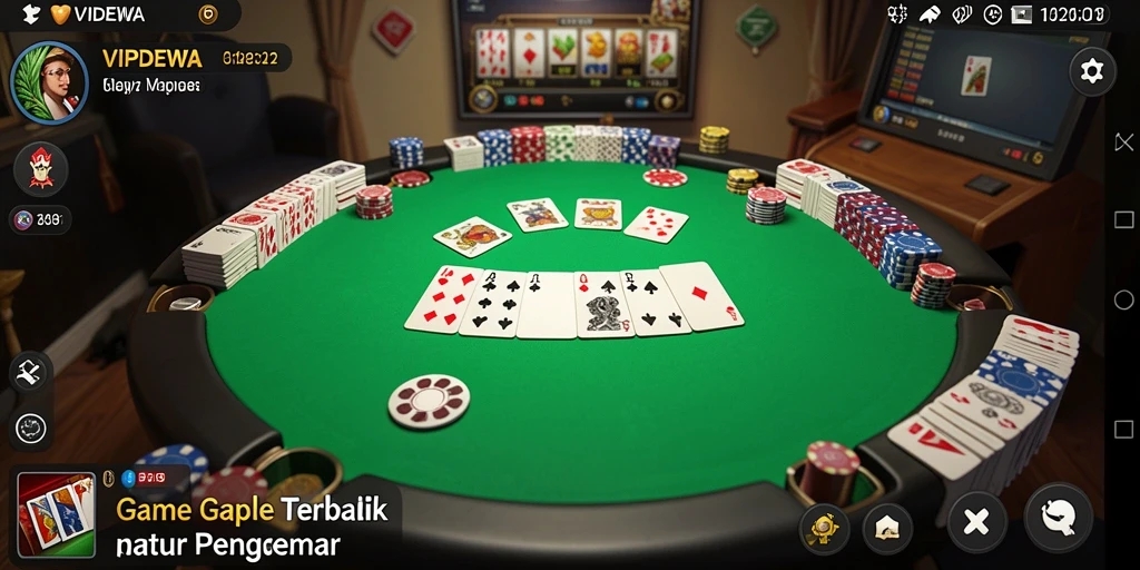 Tampilan menarik dari gameplay Gaple di VIPDEWA.