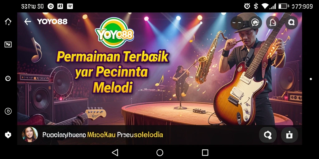 Screenshot gameplay YOYO88 menampilkan pengguna yang menikmati permainan musik.