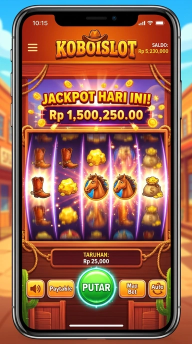 Menu navigasi aplikasi koboislot yang sederhana dan intuitif.